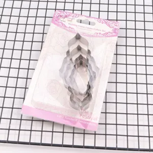 Stainless steel wedding frame cookie cutter set for fondant cake pastry mold tool kit