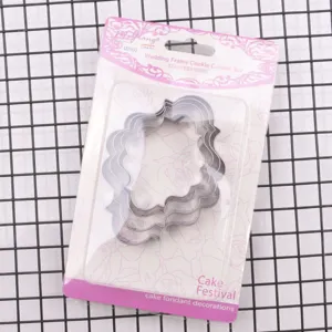 Stainless steel wedding frame cookie cutter set fondant cake decorating mold tool
