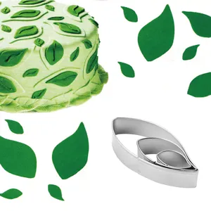 Stainless Steel Leaf Cookie Cutter Metal Fondant Biscuit Molds Baking Tools For Kitchen Pastry Decorating