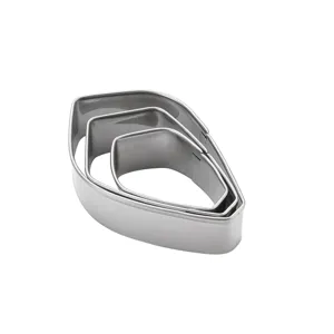 Stainless steel petal cutter detail view, precision nested baking tools for fondant decor.