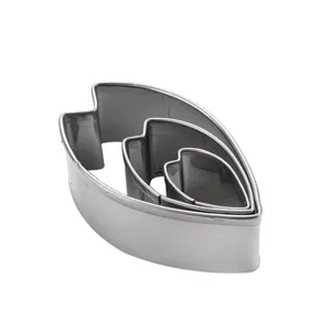 Stainless steel marquise petal fondant cutter set for cake decorating and baking details.