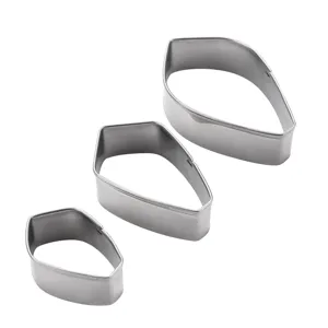 Stainless steel gardenia petal cutter set for fondant cake decorating and baking DIY.