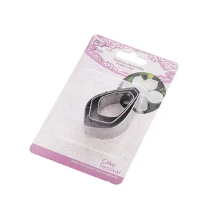 Stainless steel gardenia petal cake cutter set for fondant sugar flower baking decoration tools.
