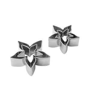 Set de 4 emporte-pièces calice de rose en acier inoxydable moule à fleur en sucre