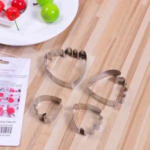 Stainless steel peony flower cutter set for sugar flower petal modeling cake decorating.