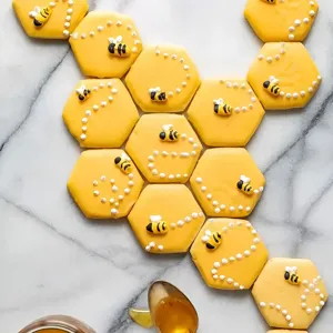 Bijen thema roestvrijstalen koekjessnijder set, honingraat bakken DIY gereedschap.