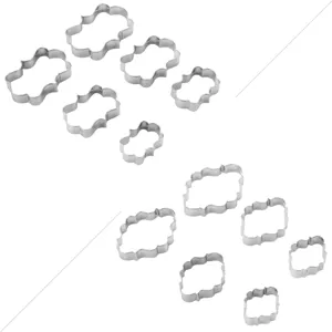 Set di taglia biscotti in acciaio inox, stampi per fondant per pasticceria e cucina.