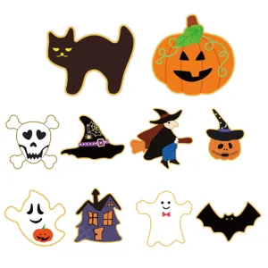 Halloween cookie cutter set 10 pieces stainless steel baking molds for biscuits cake decor