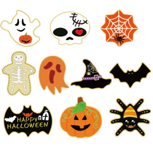 Stainless steel Halloween cookie cutter 10-piece set baking DIY mold spooky shapes tool