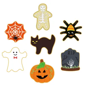 Stainless steel Halloween cookie cutter set of 7, ghost pumpkin spider web DIY baking mold.