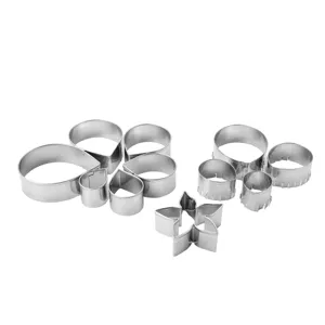 Edelstahl Fondant Blumen Ausstecher Set für Kuchendekoration und Blütenblätter Formen.
