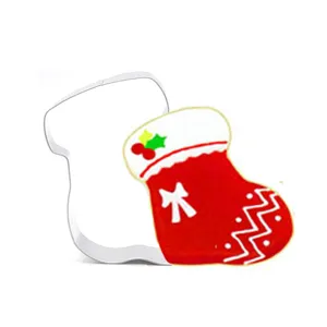 Christmas stocking cookie cutter metal mold detail view for holiday baking and pastry tools.