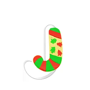Close-up detail of stainless steel Christmas candy cane cookie cutter for holiday baking.