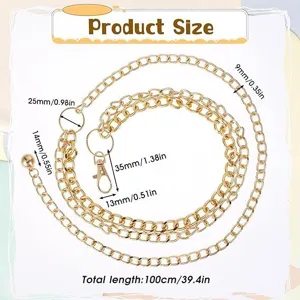 Gold multi-layer metal waist chain for women, sexy body chain jewelry for party fashion.