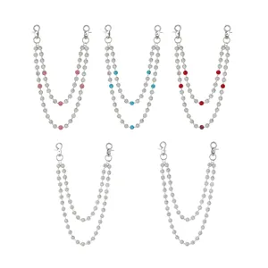 Rhinestone double layer waist chain fashion hip hop punk pants chain for women denim decor.