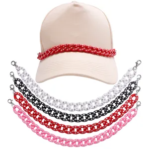 Women Fashion Casual Baseball Cap With Rhinestone Chain Detachable Hat Chain Adjustable Sun Protection Streetwear Hat