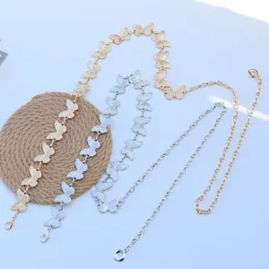 Gold silver metal butterfly waist chain sexy body chain jewelry for women fashion accessories