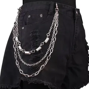 Punk Multi Layer Metal Waist Chain Fashion Spring Design Pants Chain Hip Hop Body Jewelry For Women And Men