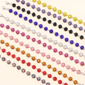 Colorful rhinestone ball chain accessory for hats, bags, DIY fashion decoration items.