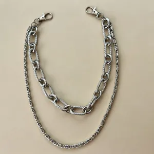 Punk multi-layer metal pants chain stylish waist accessory for men and women hip hop style