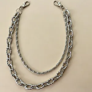 Stylish double layer metal pants chain, punk rock hip hop trouser chain for men and women.