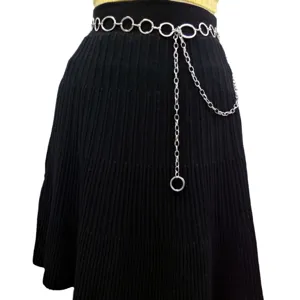 Punk Style Metal Waist Chain For Women Hip Hop Multi-layer Circle Body Chain Fashion Waist Belt Trendy Pants Jewelry