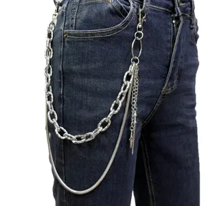 Catena da pantaloni punk in metallo con ciondolo spada, catena da cintura hip hop.