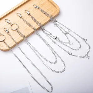 Punk style multi-layer metal waist chain retro silver pants chain for women fashion