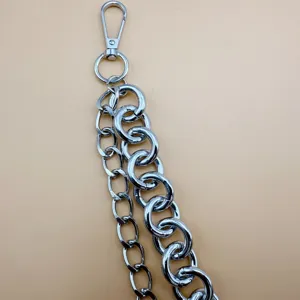 Punk stijl meerlaagse metalen broekketting zilverkleurige stoere taille ketting voor unisex