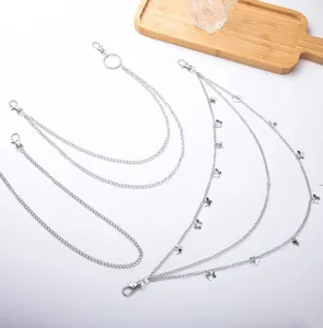 Vintage multi-layer metal waist chain punk style pants chain women fashion body jewelry