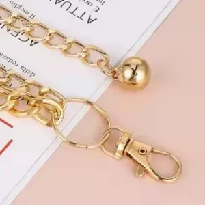 Gold metal multi-layer waist chain body chain with ball and lobster clasp for women fashion.
