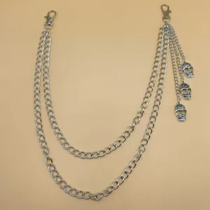 Punk hip hop multi layer skull metal pants chain gothic waist chain jewelry accessories