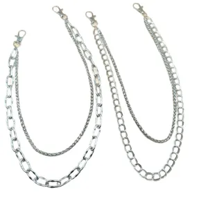 Détails de chaîne de pantalon en métal multicouche chaîne de portefeuille accessoire mode.