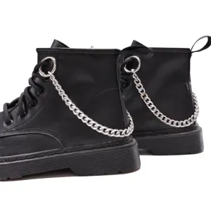Silver Metal Shoe Chain Multi Layer Trendy Shoe Buckle Charm Boots Decoration Accessories