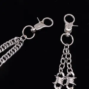 Punk Metall Stachel Taillenkette mehrschichtige Hose Kette Detail Anzeige perfekte