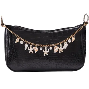 Chaîne de Sac Étoile de Mer Conque Perle Artificielle Bohémienne Or Métal DIY Sangle de Sac à Main Accessoires de Vacances