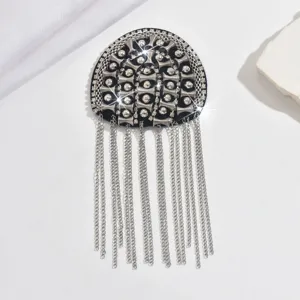 Luxury rhinestone metal tassel shoulder epaulet costume accessory for stage party wear