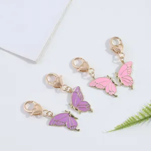Kleurrijke vlindervleugels zinklegering hanger bedels voor ketting armband tas accessoire