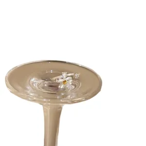 Silberner Blumen Zirkon Offener Ring für Damen, stilvolles Nischendesign, stapelbarer Fingerschmuck.