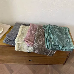 Γυναικείο Κασκόλ Μόδας Ιαπωνικό Σπλιτσέ Δαντέλα Φλοράλ Σάλι Ελαφρύ Ανοιξιάτικο Πολυεστερικό Κασκόλ Ευέλικτο Αξεσουάρ