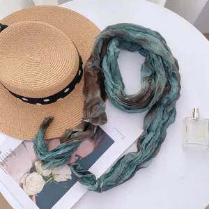 Tie dye gradient scarf stylish versatile decorative neckerchief soft warm fashion accessory