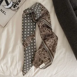 Vintage pois paisley foulard twilly élégant multi-usage bande de cheveux accessoire