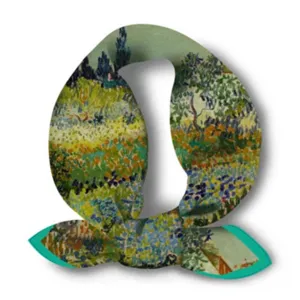 Classic Van Gogh oil painting small square scarf vintage art neckerchief hair band for women.