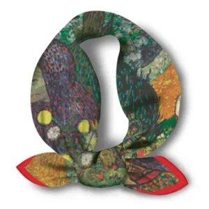 Classic Van Gogh oil painting print small square scarf, retro artistic hair band.