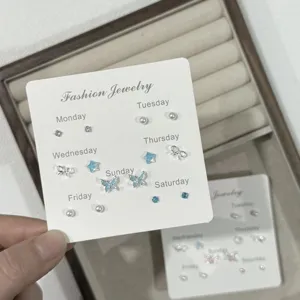 Cute butterfly and pearl stud earrings set for women, weekly daily wear fashion jewelry style