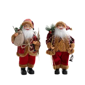 30cm Poupée Père Noël de Noël figurine debout vacances maison décoration cadeau