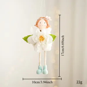 Handmade fabric flower fairy angel hanging ornament cute holiday party home decoration