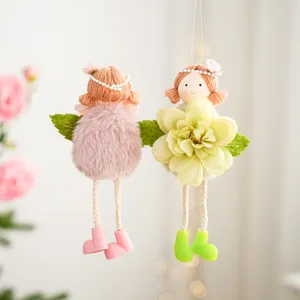 Easter flower fairy angel girl pendant cute plush hanging ornament for home decor party