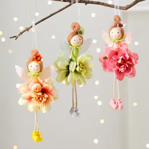Easter angel girl hanging ornament Christmas tree decor home bedroom floral fairy doll