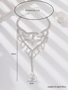 Rhinestone Linked Toe Chain Anklet Beach Body Jewelry Sparkle Crystal Foot Chain for Women